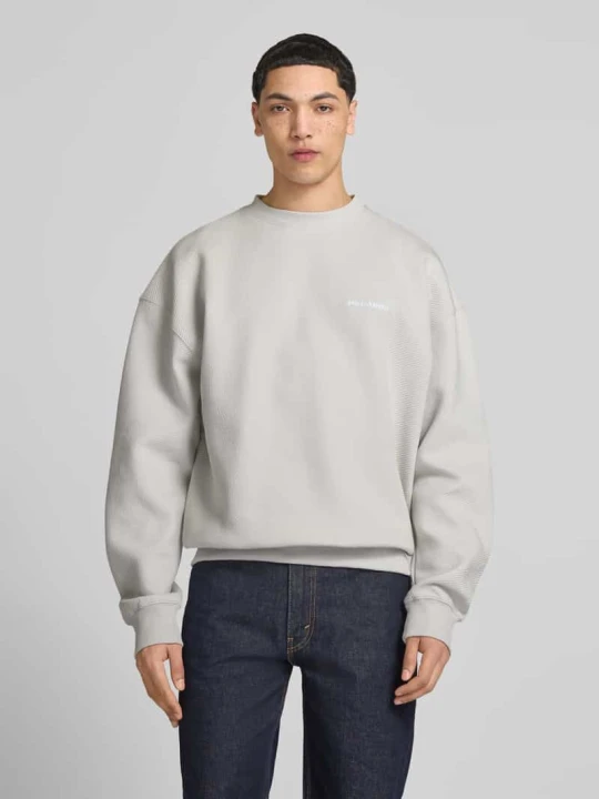 Zdjęcie produktu Bluza dresowa o kroju oversize z haftowanym logo model 'Tate' Pegador Jasnoszary