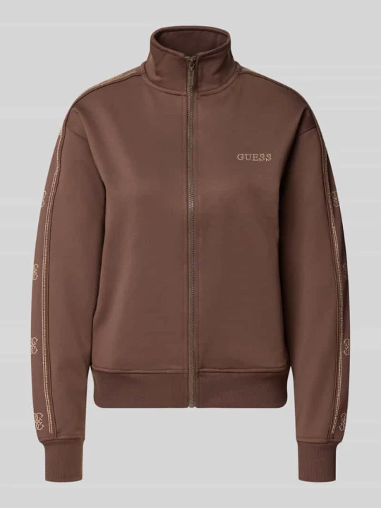 Zdjęcie produktu Bluza dresowa o kroju relaxed fit z elastycznej mieszanki wiskozy Guess Czekoladowy