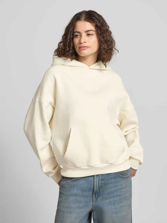 Zdjęcie produktu Bluza dresowa o kroju relaxed fit z nadrukiem logo REVIEW Złamany biały