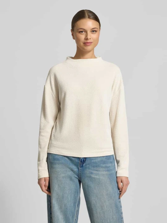 Zdjęcie produktu Bluza dresowa o kroju relaxed fit ze stójką model 'Serata' Opus Jasnobrązowy