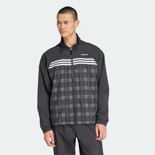 Zdjęcie produktu Bluza dresowa o luźnym kroju w szkocką kratę Adidas czarny