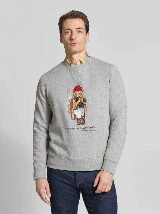 Zdjęcie produktu Bluza dresowa o regularnym kroju z mieszanki bawełny Polo Ralph Lauren Średnioszary melanż