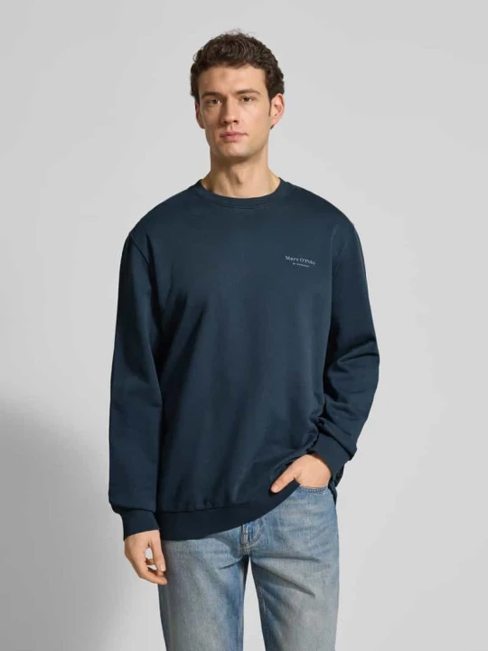 Zdjęcie produktu Bluza dresowa z czystej bawełny, krój regular fit Marc O'Polo Granatowy