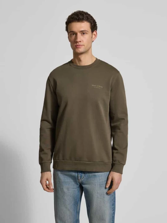 Zdjęcie produktu Bluza dresowa z czystej bawełny, krój regular fit Marc O'Polo Ciemnobrązowy