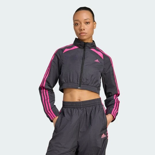 Zdjęcie produktu Bluza dresowa Teamgeist Adicolor Cropped Adidas czarny