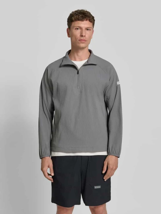 Zdjęcie produktu Bluza dresowa w kroju regular fit ze strukturalnym wzorem EA7 Emporio Armani Średnioszary
