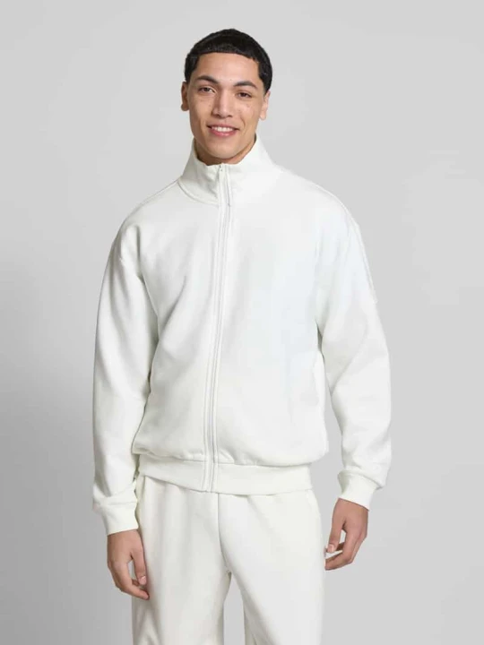 Zdjęcie produktu Bluza dresowa z wysoką stójką, krój regular fit Adidas Złamany biały
