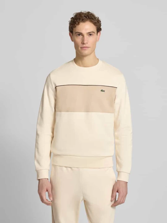 Zdjęcie produktu Bluza dresowa z czystej bawełny, krój regular fit Lacoste Złamany biały