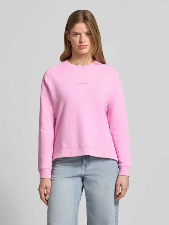 Zdjęcie produktu Bluza dresowa z czystej bawełny, krój regular fit Marc O'Polo Mocnoróżowy