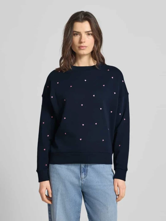 Zdjęcie produktu Bluza dresowa z czystej bawełny, krój regular fit Tom Tailor Granatowy