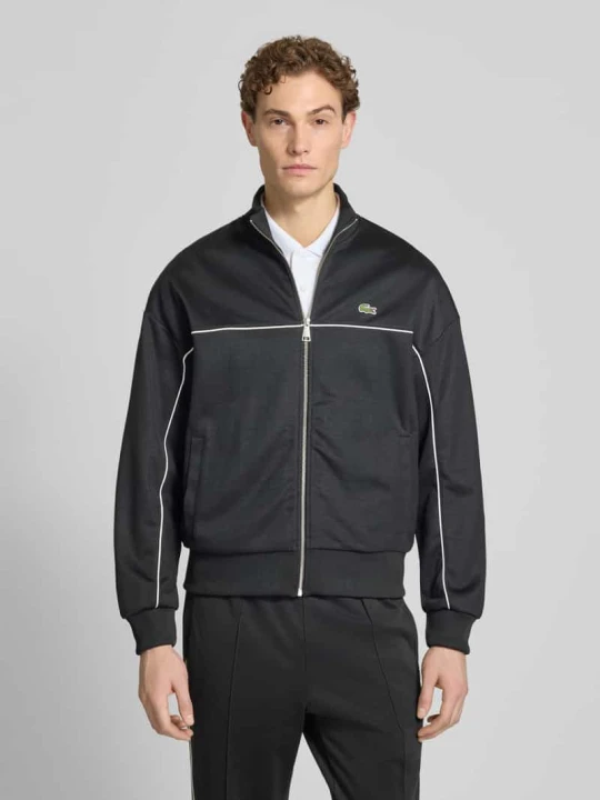 Zdjęcie produktu Bluza dresowa z domieszką bawełny, krój regular fit Lacoste Czarny