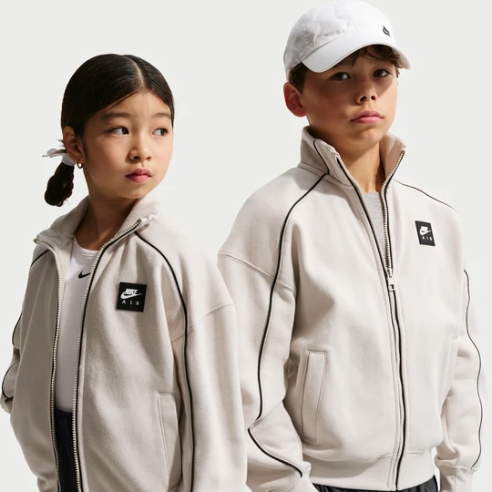Zdjęcie produktu Bluza dresowa z dzianiny dla dużych dzieci Nike Air - Szary