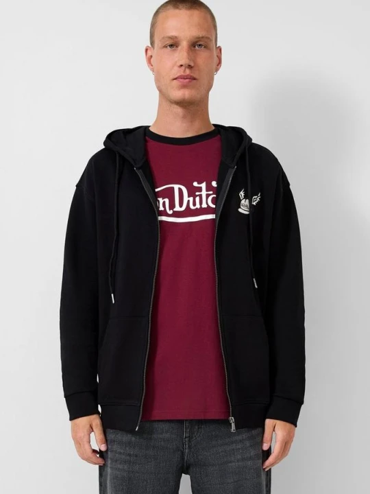 Zdjęcie produktu Bluza dresowa z haftem i naszywką | QS x Von Dutch czarny