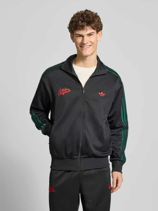 Zdjęcie produktu Bluza dresowa z haftowanym logo i stójką adidas Originals Czarny