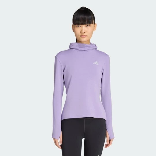 Zdjęcie produktu Bluza dresowa z kapturem adi365 Running Essentials Winterised Hooded Long Sleeve Adidas Magic Lilac