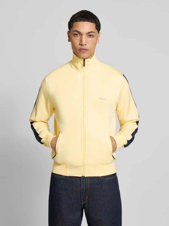 Zdjęcie produktu Bluza dresowa z kapturem z logo, krój regular fit Another Cotton Lab Jasnożółty