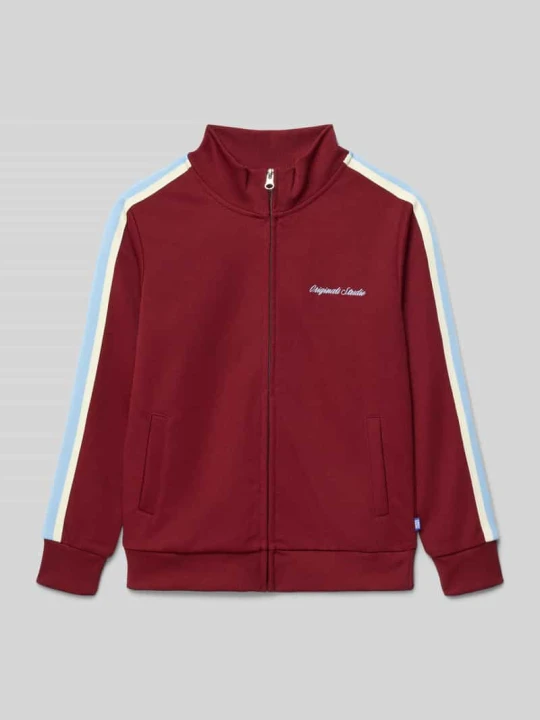Zdjęcie produktu Bluza dresowa z kieszeniami wpuszczanymi model 'COTEDAZUR' Jack&Jones Bordowy