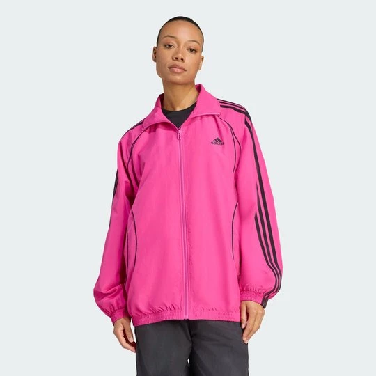 Zdjęcie produktu Bluza dresowa z plecionej tkaniny Teamgeist Adicolor Oversized Adidas różowy