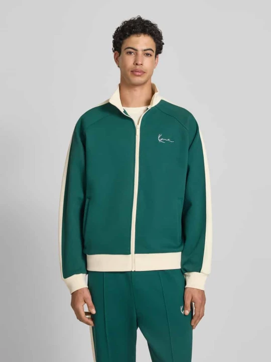 Zdjęcie produktu Bluza dresowa z wysoką stójką, krój regular fit Karl Kani Ciemnozielony