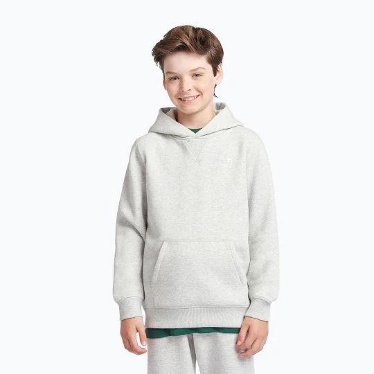 Zdjęcie produktu Bluza dziecięca New Balance Brush Back Small Logo Hoodie ash heather Szary