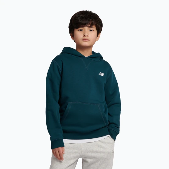 Zdjęcie produktu Bluza dziecięca New Balance Brush Back Small Logo Hoodie medusa green