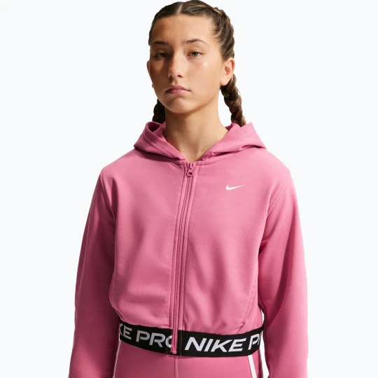 Zdjęcie produktu Bluza dziecięca Nike Pro Fleece Dri-Fit Full-Zip peony/peony/black/white Różowy