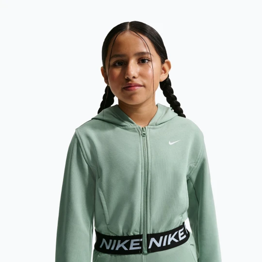Zdjęcie produktu Bluza dziecięca Nike Pro Fleece Dri-Fit Full-Zip steam/steam/black/white Zielony