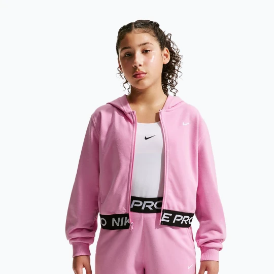 Zdjęcie produktu Bluza dziecięca Nike Pro Fleece pink rise / pink rise / black / white