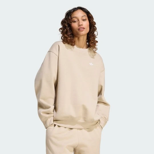 Zdjęcie produktu Bluza Essentials Crew Long Fleece OS Adidas Khaki Three