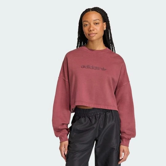 Zdjęcie produktu BLUZA ESSENTIALS LINEAR CROPPED Adidas bordowy