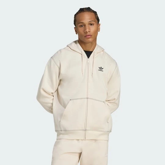 Zdjęcie produktu Bluza Essentials Trefoil Full-Zip Adidas Wonder White