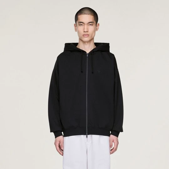 Zdjęcie produktu Bluza frotté z kapturem Y-3 Brushed z suwakiem Adidas czarny