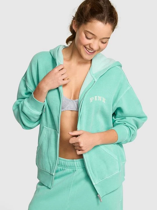 Zdjęcie produktu Bluza Ivy Fleece Campus Full-Zip Victoria's Secret Zielony