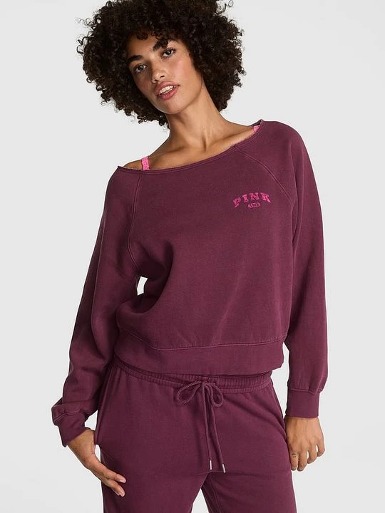 Zdjęcie produktu Bluza Ivy Fleece z odkrytymi ramionami Victoria's Secret Fioletowy