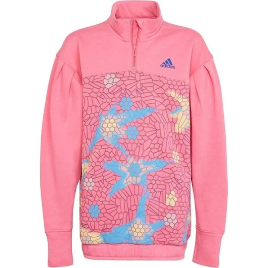 Zdjęcie produktu Bluza juniorska Power Fleece Loose Half-Zip Adidas Różowy