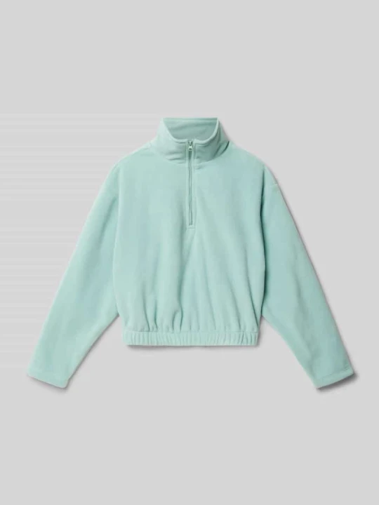 Zdjęcie produktu Bluza krótka z kołnierzem z polaru Tom Tailor Miętowy