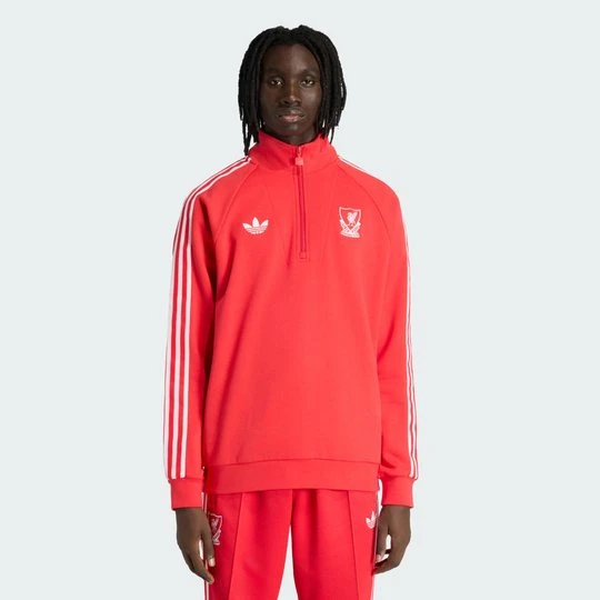 Zdjęcie produktu Bluza Liverpool FC Originals z suwakiem do połowy długości Adidas Pure Ruby