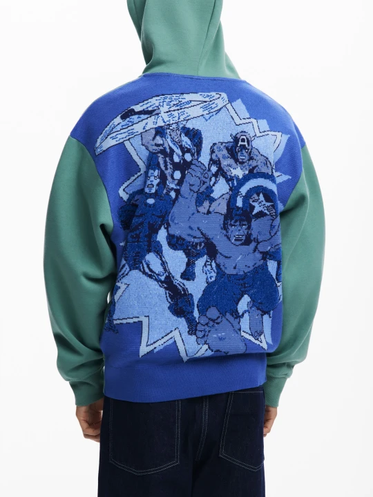 Zdjęcie produktu Bluza Marvel™ na zamek Desigual zielony