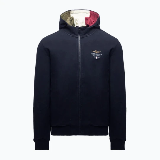 Zdjęcie produktu Bluza męska Aeronautica Militare 262FE2097UF00662 Hoodie blu navy Granatowy
