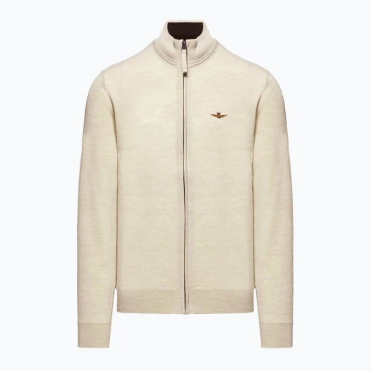 Zdjęcie produktu Bluza męska Aeronautica Militare 262MA1642UL00415 Fz stone melange Beżowy