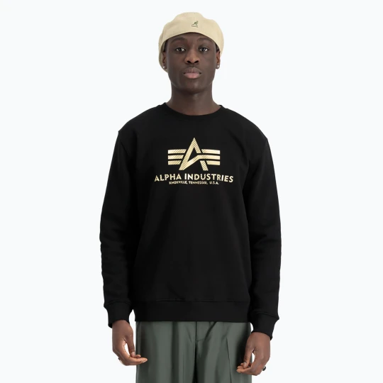 Zdjęcie produktu Bluza męska Alpha Industries Basic Carbon black / gold