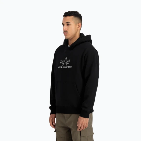 Zdjęcie produktu Bluza męska Alpha Industries Basic Hoodie TPU black / chrome
