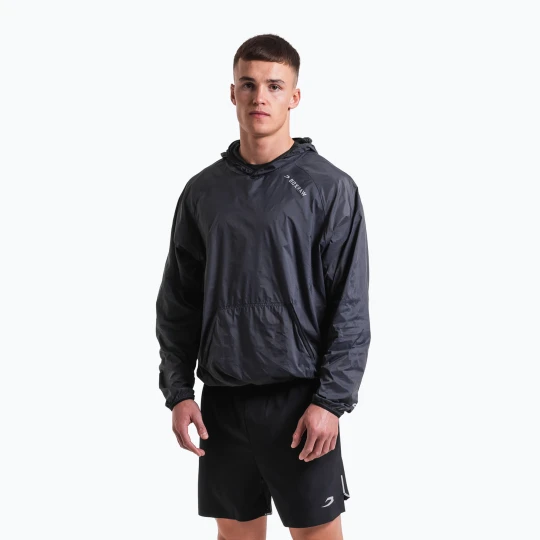 Zdjęcie produktu Bluza męska BOXRAW Genaro Oversized Windbreaker Hoodie charcoal Szary