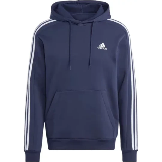 Zdjęcie produktu Bluza męska Essentials Fleece 3-Stripes Hoodie Adidas Granatowy