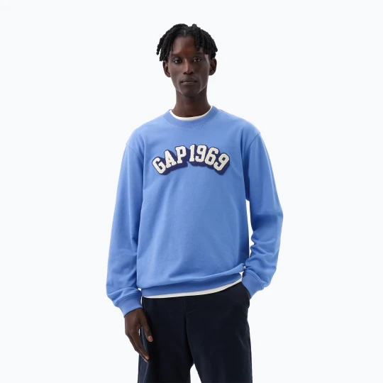 Zdjęcie produktu Bluza męska GAP Logo 1969 Crewneck cabana blue