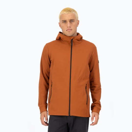 Zdjęcie produktu Bluza męska Mons Royale Arcadia Merino Fleece Hoody ginger Brązowy