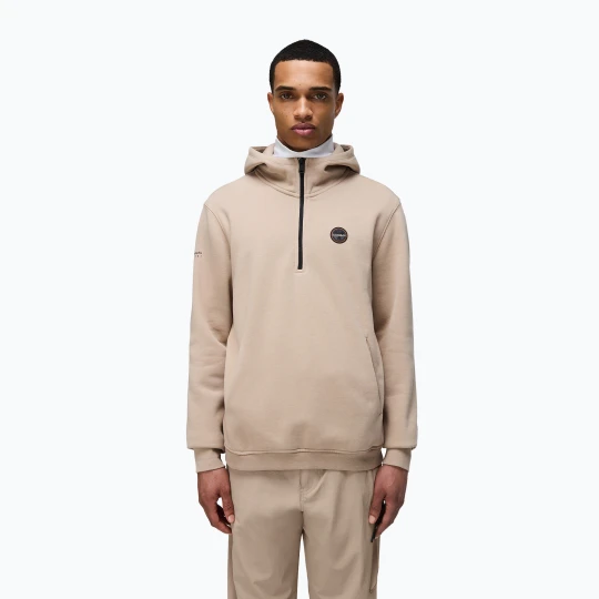 Zdjęcie produktu Bluza męska Napapijri B-Badge Half Zip Hooded beige rocky