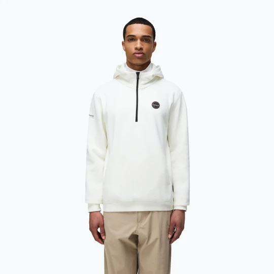 Zdjęcie produktu Bluza męska Napapijri B-Badge Half Zip Hooded white heron