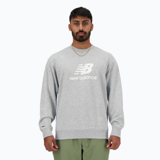 Zdjęcie produktu Bluza męska New Balance Stacked Logo French Terry Crew athletic grey