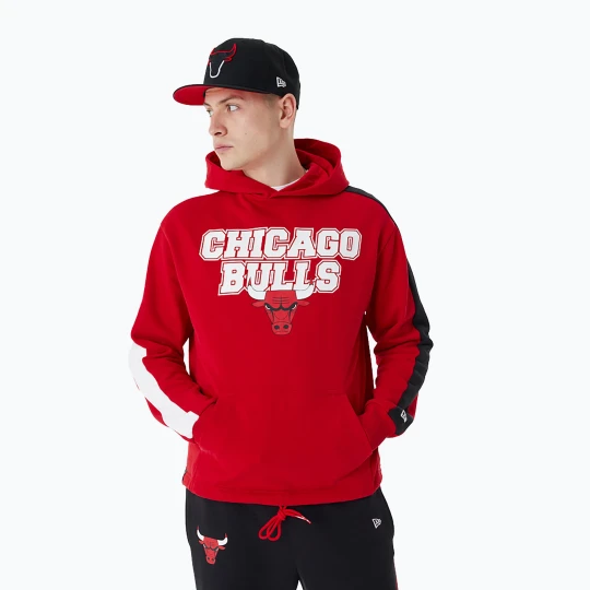 Zdjęcie produktu Bluza męska New Era NBA Large Graphic OS Hoody Chicago Bulls red